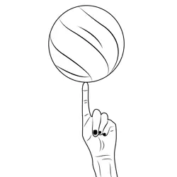 Volleyball Free Coloring Page for Kids