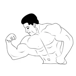 Weight Lifting 1 Free Coloring Page for Kids