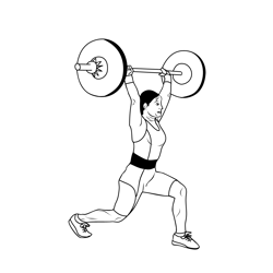 Weight Lifting 2 Free Coloring Page for Kids