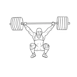 Weight Lifting 3 Free Coloring Page for Kids