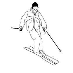 Winter Sport 1 Free Coloring Page for Kids