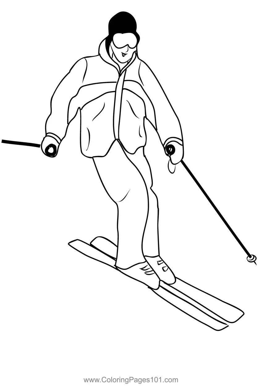 Winter Sport 1 Coloring Page for Kids - Free Winter sports Printable ...