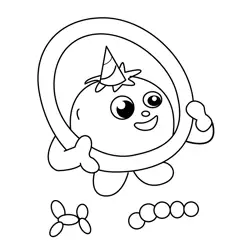 Cute Tomato Balloon Character Free Coloring Page for Kids