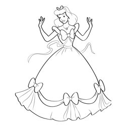 Dancing Barbie Free Coloring Page for Kids