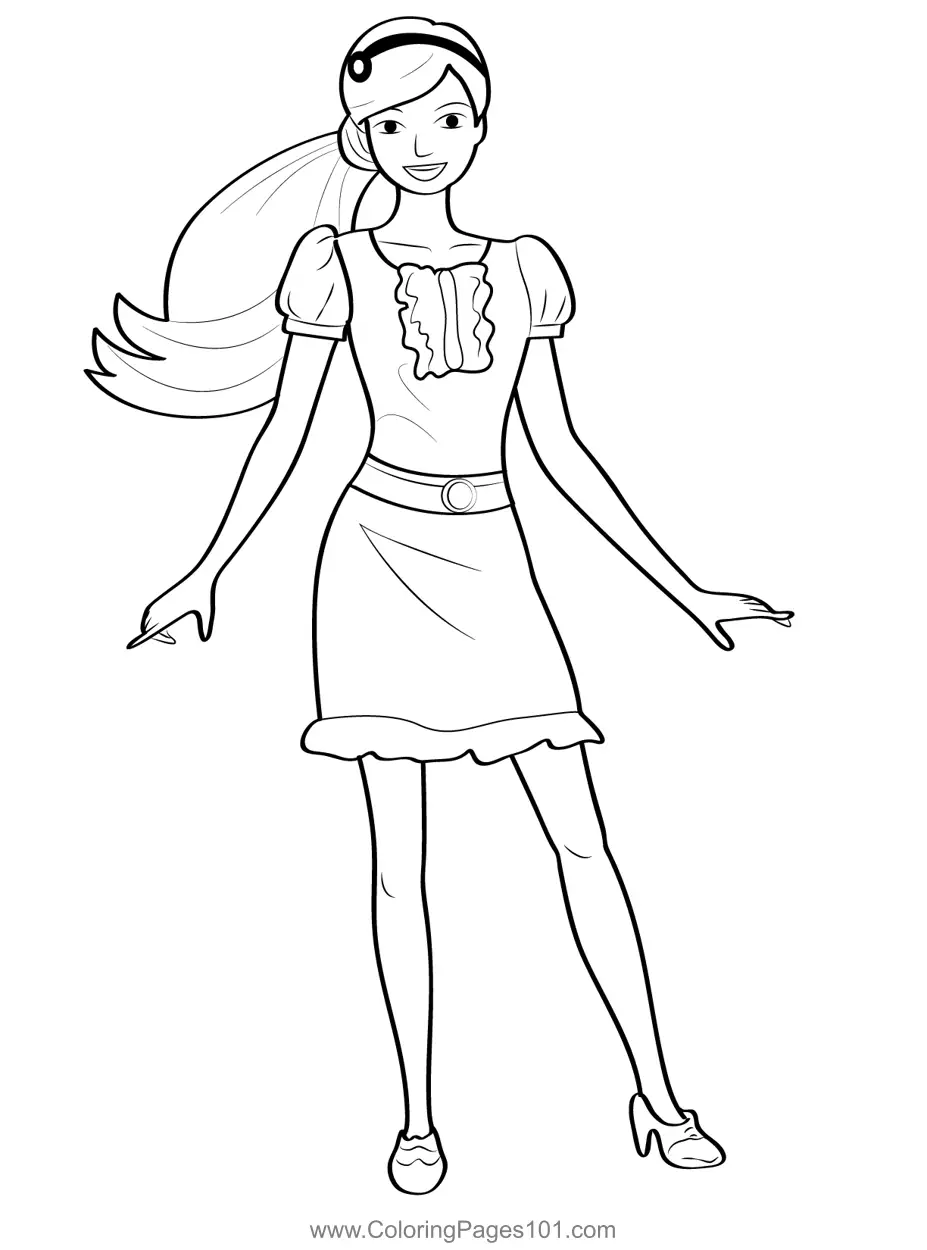 Barbie Coloring Page for Kids - Free Barbie Printable Coloring Pages ...