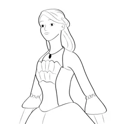 Rosella Barbie Free Coloring Page for Kids