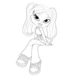 Cute Sasha Free Coloring Page for Kids