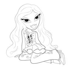 Sitting Nevra Free Coloring Page for Kids
