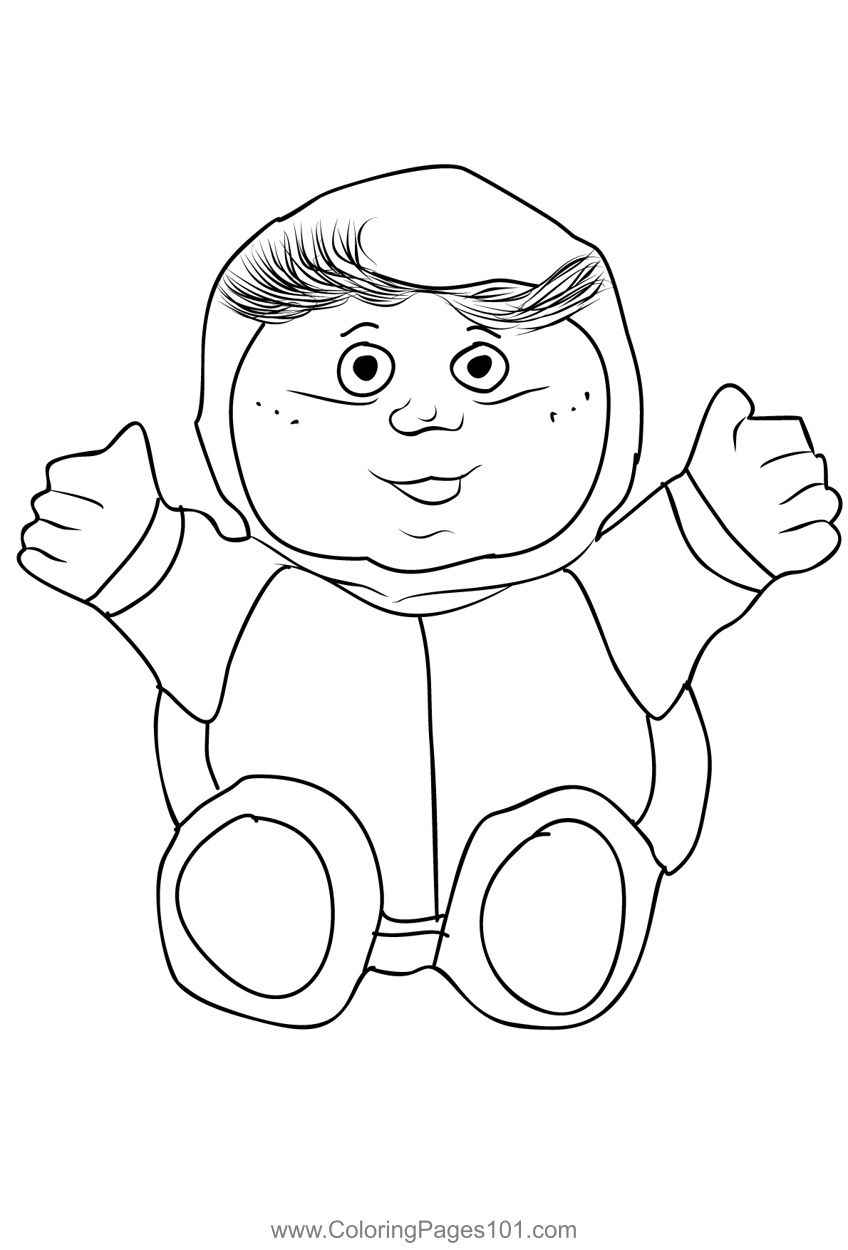Cabbage Patch 3 Coloring Page for Kids Free Cabbage Patch Kids