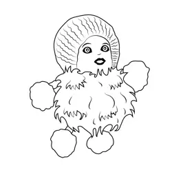 Doll Free Coloring Page for Kids
