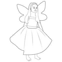 Beautiful Girl Free Coloring Page for Kids