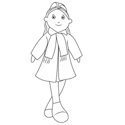 Cute Groovy Girl Free Coloring Page for Kids
