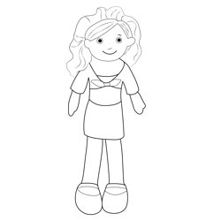 Groovy Girl Doll Free Coloring Page for Kids
