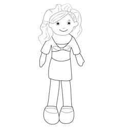 Groovy Girl Doll Free Coloring Page for Kids