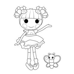 Blossom Flowerpot Lalaloopsy Free Coloring Page for Kids