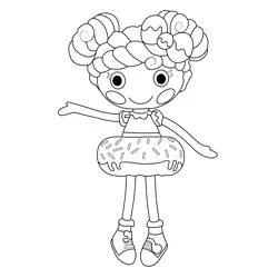 Cake Dunk  N  Crumble Lalaloopsy Free Coloring Page for Kids