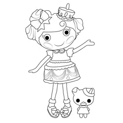 Candle Slice O  Cake Lalaloopsy Free Coloring Page for Kids
