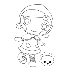 Cape Riding Hood Lalaloopsy Free Coloring Page for Kids