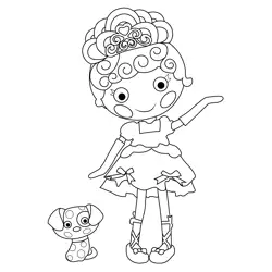 Crumpet Hearts Lalaloopsy Free Coloring Page for Kids