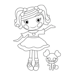 Fancy Frost  N  Glaze Lalaloopsy Free Coloring Page for Kids