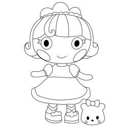 Giggly Fruit Drops Lalaloopsy Free Coloring Page for Kids