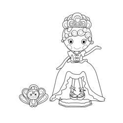 Goldie Luxe Lalaloopsy Free Coloring Page for Kids