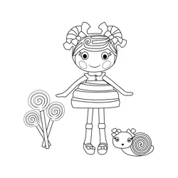 Grapevine Stripes Lalaloopsy Free Coloring Page for Kids