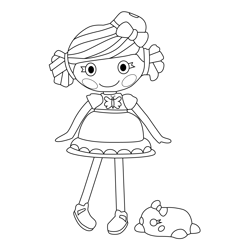 Jelly Wiggle Jiggle Lalaloopsy Free Coloring Page for Kids