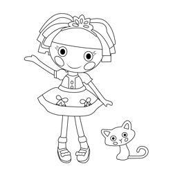 Jewel Sparkles Lalaloopsy Free Coloring Page for Kids