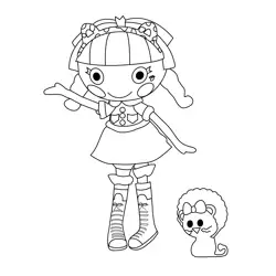 Kat Jungle Roar Lalaloopsy Free Coloring Page for Kids