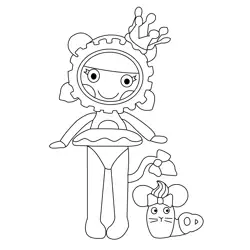 Kitty B. Brave Lalaloopsy Free Coloring Page for Kids