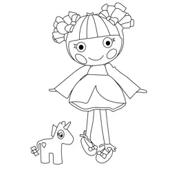 Lady Stillwaiting Lalaloopsy Free Coloring Page for Kids