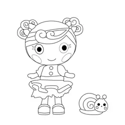 Lolly Candy Ribbon Lalaloopsy Free Coloring Page for Kids