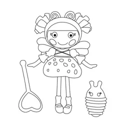 Lucky Lil  Bug Lalaloopsy Free Coloring Page for Kids