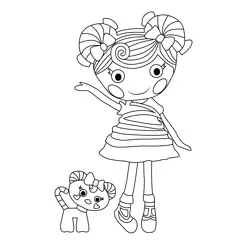Mint E. Stripes Lalaloopsy Free Coloring Page for Kids