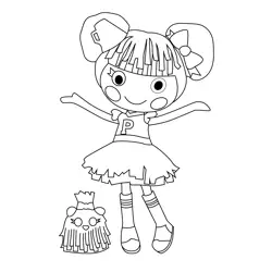 Peppy Pom Poms Lalaloopsy Free Coloring Page for Kids