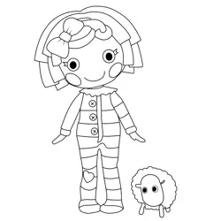 Pillow Featherbed Lalaloopsy Free Coloring Page for Kids