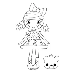 Pizza Cutie Pie Lalaloopsy Free Coloring Page for Kids