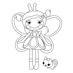 Plum Flitter Flutter Lalaloopsy Free Coloring Page for Kids