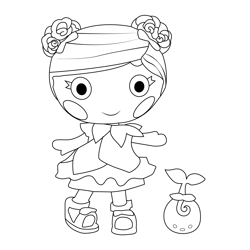 Posy Golden Petals Lalaloopsy Free Coloring Page for Kids