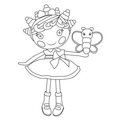 Squiggles N  Shapes Lalaloopsy Free Coloring Page for Kids