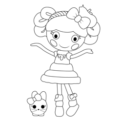 Toasty Sweet Fluff Lalaloopsy Free Coloring Page for Kids