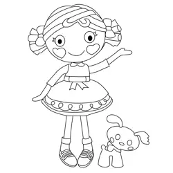 Toffee Cocoa Cuddles Lalaloopsy Free Coloring Page for Kids