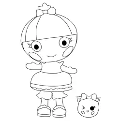 Trinket Sparkles Lalaloopsy Free Coloring Page for Kids