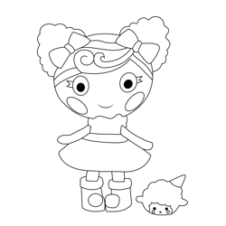 Whispy Sugar Puff Lalaloopsy Free Coloring Page for Kids