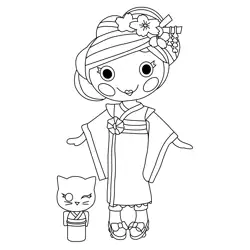 Yuki Kimono Lalaloopsy Free Coloring Page for Kids