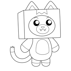 Foxy Lankybox Free Coloring Page for Kids
