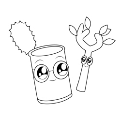 Sticky N' Canny Lankybox Free Coloring Page for Kids