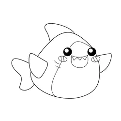 Thicc Shark Lankybox Free Coloring Page for Kids