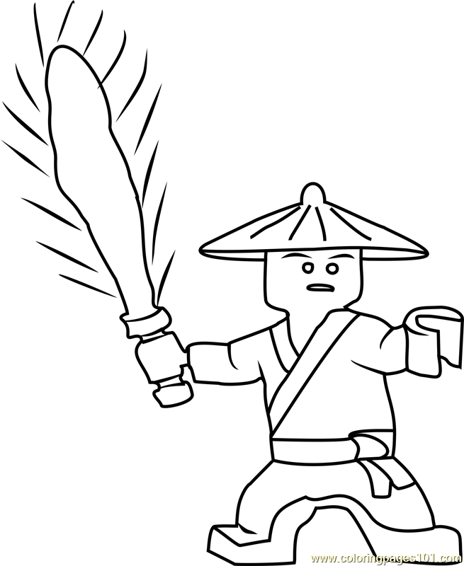 Ninjago First Spinjitzu Master Coloring Page for Kids - Free Lego